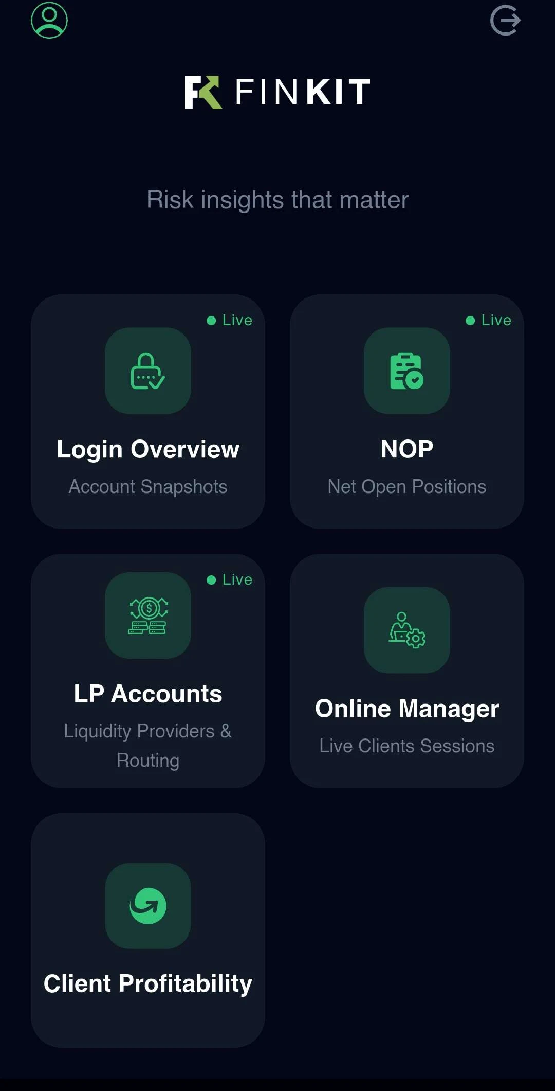 Finkit Risk mobile app